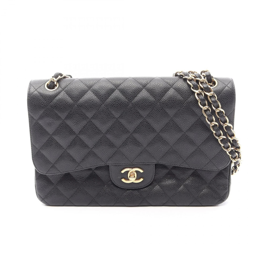 Chanel CHANEL Large Matelassé 30 Classic Double Flap Shoulder Bag Handbag Cal...